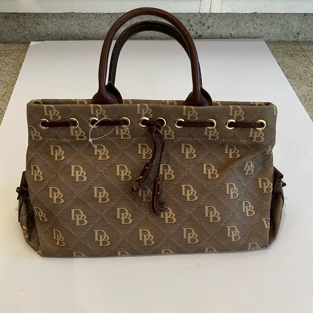 Vintage Dooney & Bourke Bag Beige and Brown Leather